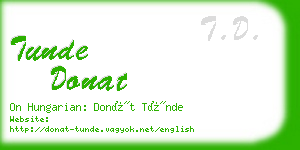 tunde donat business card